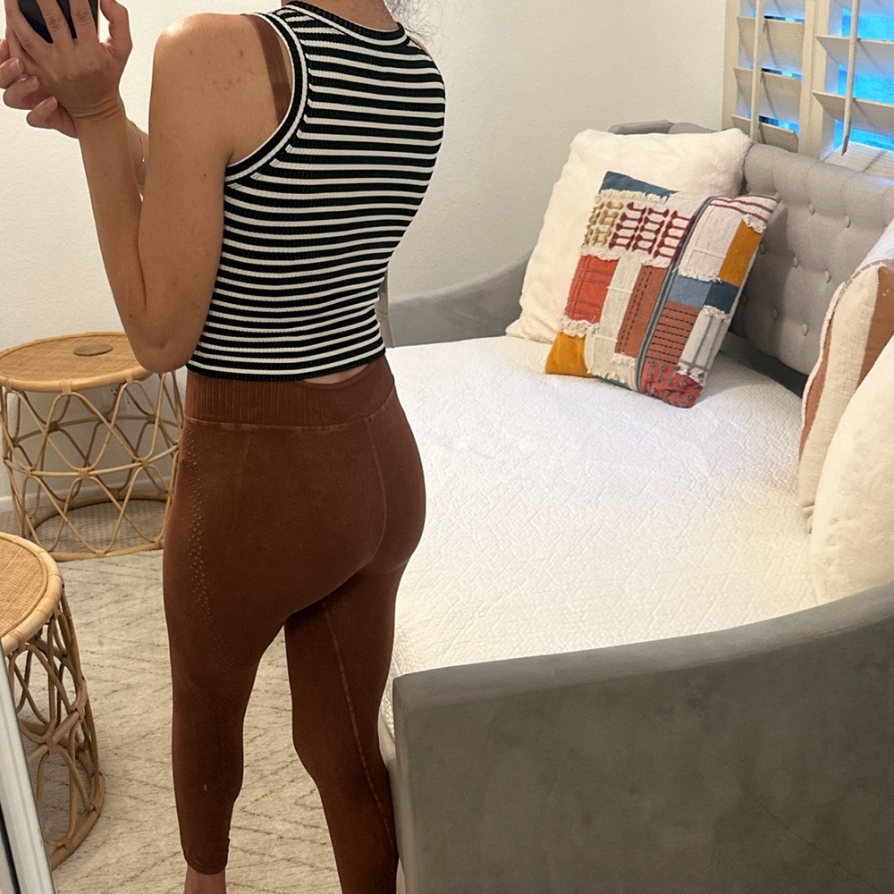 Crop top stripes casual basic resort coastal CAlifornia fairy Barbie